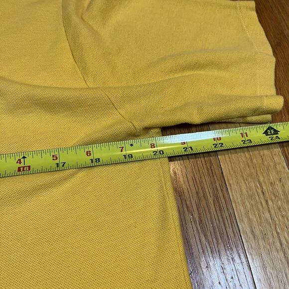 Vintage LSU Tigers LOGO7 Yellow Polo Shirt Embroidered Logo XL Tag Large Fit USA - Picture 5 of 6